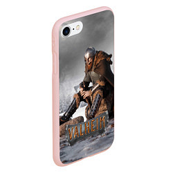 Чехол iPhone 7/8 матовый Valheim Викинг, цвет: 3D-светло-розовый — фото 2