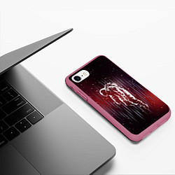 Чехол iPhone 7/8 матовый Прострация, цвет: 3D-малиновый — фото 2