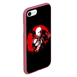 Чехол iPhone 7/8 матовый Кровавый Данте, цвет: 3D-малиновый — фото 2