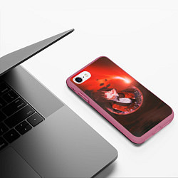 Чехол iPhone 7/8 матовый Kakegurui Yumeko Jabami art, цвет: 3D-малиновый — фото 2