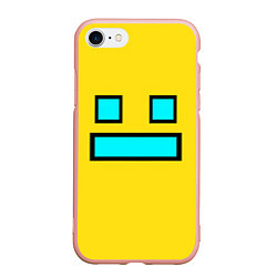 Чехол iPhone 7/8 матовый Geometry Dash: Smile, цвет: 3D-светло-розовый