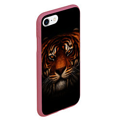 Чехол iPhone 7/8 матовый TIGER, цвет: 3D-малиновый — фото 2