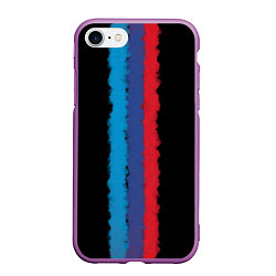 Чехол iPhone 7/8 матовый BMW LINE PERFORMANCE, цвет: 3D-фиолетовый