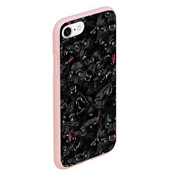 Чехол iPhone 7/8 матовый Волки Wolwes, цвет: 3D-светло-розовый — фото 2
