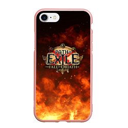 Чехол iPhone 7/8 матовый Path of Exile Logo Путь изгнанника Лого Z, цвет: 3D-светло-розовый