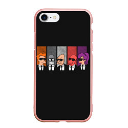 Чехол iPhone 7/8 матовый Agents Futurama, цвет: 3D-светло-розовый
