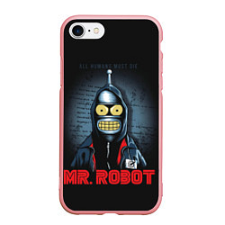 Чехол iPhone 7/8 матовый Bender x mr robot, цвет: 3D-баблгам