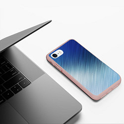 Чехол iPhone 7/8 матовый Текстура Оттенки льда, цвет: 3D-светло-розовый — фото 2