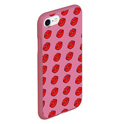 Чехол iPhone 7/8 матовый Губки, цвет: 3D-малиновый — фото 2