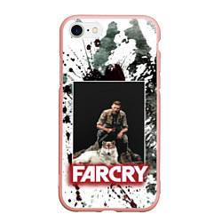 Чехол iPhone 7/8 матовый FARCRY WOLF, цвет: 3D-светло-розовый