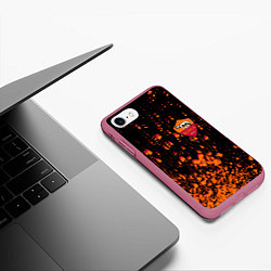 Чехол iPhone 7/8 матовый Roma, цвет: 3D-малиновый — фото 2