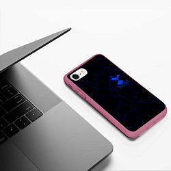 Чехол iPhone 7/8 матовый Tottenham, цвет: 3D-малиновый — фото 2