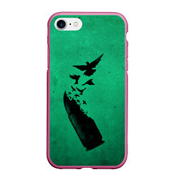 Чехол iPhone 7/8 матовый Freedom, цвет: 3D-малиновый