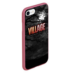 Чехол iPhone 7/8 матовый Resident Evil: Village $$$, цвет: 3D-малиновый — фото 2