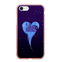 Чехол iPhone 7/8 матовый Princess Luna, цвет: 3D-светло-розовый