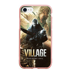 Чехол iPhone 7/8 матовый Resident Evil Village, цвет: 3D-светло-розовый