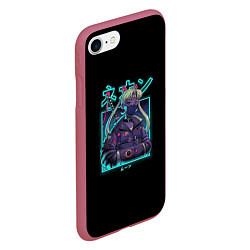 Чехол iPhone 7/8 матовый Neon Moon, цвет: 3D-малиновый — фото 2