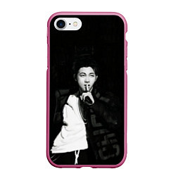 Чехол iPhone 7/8 матовый Namjoon black, цвет: 3D-малиновый