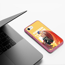 Чехол iPhone 7/8 матовый Гуррен Лаганн Камина, цвет: 3D-малиновый — фото 2