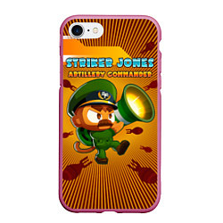 Чехол iPhone 7/8 матовый BTD6 Striker Jones, цвет: 3D-малиновый