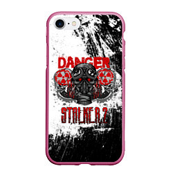 Чехол iPhone 7/8 матовый Stalker 2 Danger, цвет: 3D-малиновый