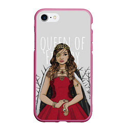 Чехол iPhone 7/8 матовый Queen of Fillory, цвет: 3D-малиновый