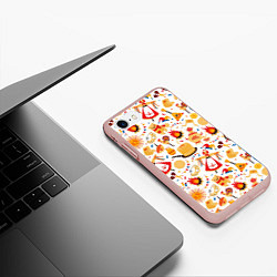 Чехол iPhone 7/8 матовый Славянская символика, цвет: 3D-светло-розовый — фото 2