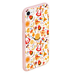 Чехол iPhone 7/8 матовый Славянская символика, цвет: 3D-светло-розовый — фото 2