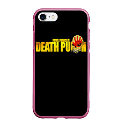 Чехол iPhone 7/8 матовый FFDP Five Finger Death Punch, цвет: 3D-малиновый