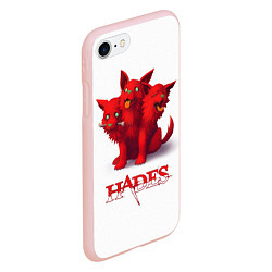 Чехол iPhone 7/8 матовый Hades wolf, цвет: 3D-светло-розовый — фото 2