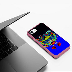Чехол iPhone 7/8 матовый ACID CUPHEAD, цвет: 3D-малиновый — фото 2