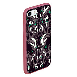 Чехол iPhone 7/8 матовый Абстрактная фантастика, цвет: 3D-малиновый — фото 2