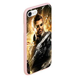 Чехол iPhone 7/8 матовый Adam Jensen, цвет: 3D-светло-розовый — фото 2