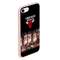 Чехол iPhone 7/8 матовый CHICAGO BULLS 3, цвет: 3D-светло-розовый — фото 2