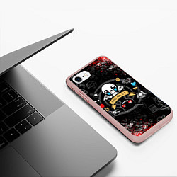 Чехол iPhone 7/8 матовый The Binding of Isaac ИСААК, цвет: 3D-светло-розовый — фото 2