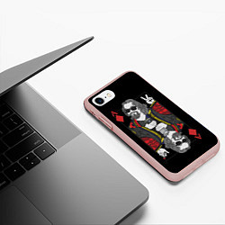 Чехол iPhone 7/8 матовый Большой Лебовский туз бубей, цвет: 3D-светло-розовый — фото 2