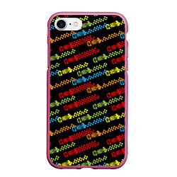 Чехол iPhone 7/8 матовый Формула 1 Гонки, цвет: 3D-малиновый