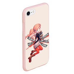 Чехол iPhone 7/8 матовый Няшная Такамаки, цвет: 3D-светло-розовый — фото 2