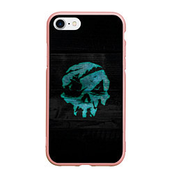 Чехол iPhone 7/8 матовый Skull of pirate, цвет: 3D-светло-розовый