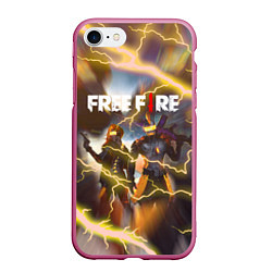 Чехол iPhone 7/8 матовый FREEFIRE ФРИФАЕР Z, цвет: 3D-малиновый