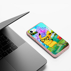 Чехол iPhone 7/8 матовый Пикачу в сказочном королевстве, цвет: 3D-светло-розовый — фото 2