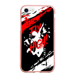 Чехол iPhone 7/8 матовый FLY HIGH! Haikyu!!, цвет: 3D-светло-розовый