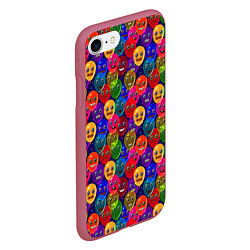 Чехол iPhone 7/8 матовый Воздушные Шарики, цвет: 3D-малиновый — фото 2