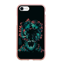 Чехол iPhone 7/8 матовый Любовь в апокалипсисе, цвет: 3D-светло-розовый