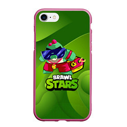 Чехол iPhone 7/8 матовый Базз Buzz Brawl Stars Green, цвет: 3D-малиновый