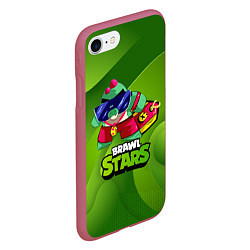 Чехол iPhone 7/8 матовый Базз Buzz Brawl Stars Green, цвет: 3D-малиновый — фото 2