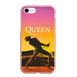 Чехол iPhone 7/8 матовый Queen Freddie Mercury Z, цвет: 3D-светло-розовый