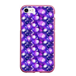 Чехол iPhone 7/8 матовый Galaxy, цвет: 3D-малиновый