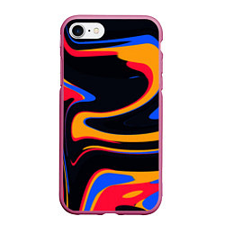Чехол iPhone 7/8 матовый Color Mix, цвет: 3D-малиновый