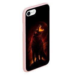Чехол iPhone 7/8 матовый DARK WOLF, цвет: 3D-светло-розовый — фото 2